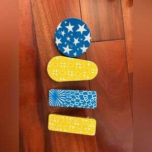 VTG Tin Litho Toy Noise Maker Spin Click Metal Lunar Tet New Years Set Of 4 USA